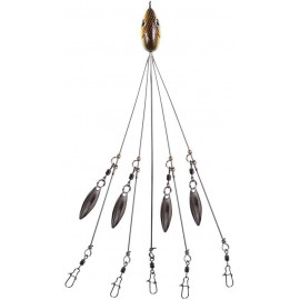 AMZLORD Paraguas de 5 brazos señuelo de pesca Alabama Rig Head Set w giratorio Snap Spinner 3 - WDQYV1GA