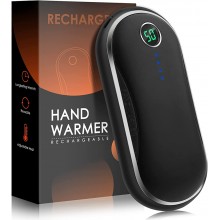 Calentador de manos recargable 10.000 mAh calentador de bolsillo eléctrico portátil con 15 horas de calor duradero pantalla digital 3 niveles de calor USB calentador de manos para camping regalo para mujeres y hombres - FWWCJKV2
