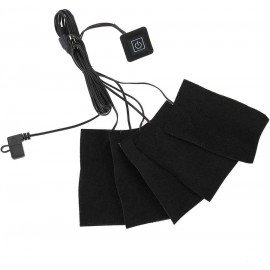 Uxsiya Calentador eléctrico de Tela USB Calentador de Temperatura Ajustable con 5 Almohadillas calefactoras para Acampar al Aire Libre en Invierno - GTJBAINX