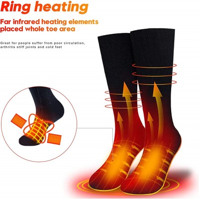 Calcetines calefactables calentadores de pies eléctricos recargables 3 ajustes de calefacción calcetines térmicos para deportes de exterior calcetines de invierno pesca esquí caza y mantener la temperatura del pie - OJNK2GJ4