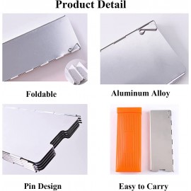 10 Placas Parabrisas Plegable Parabrisas Aluminio Plegable Cocina Parabrisas para Protector de estufa de camping - LLHKJA09