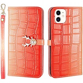 6City8Ni Funda Case Flip Leather Phone para iPhone 11 Shockproof fina Wallet Card Slots Gems Bling Shiny Magnetic Clasp Kickstand Cover for iPhone 11 - NFIQDAMI