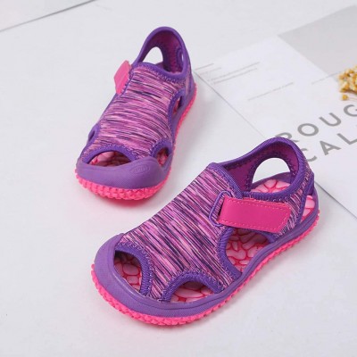 Zapatillas De Niño Zapatos antideslizantes para niños zapatillas de deporte para niños al libre sandalias para bebés zapatos de playa de verano Zapatillas Deportivas Niño Purple 7.5-8Years - WVHDSFE5