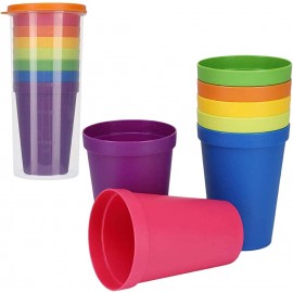 CYH Vasos Plastico de Colores 7 Piezas Vasos de Plástico Duros Reutilizables Irrompibles Vasos de Viaje Vasos de Bebida Libres de BPA para Camping Senderismo Fiesta - JMZX88HP