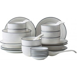Conjunto de juegos de vajilla de cerámica Familia Esencial conjunto de vajillas domésticas 9 piezas de placas de placas servicio para 4 adecuado para cenar o almuerzos color: c Código de produ - VUKMFJ54