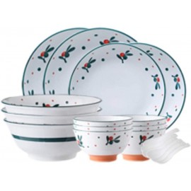 Conjunto de vajillas de diseño de diseño de diseños de la familia esencial de la familia platos nórdicos y vajilla de cerámica y palillos para el hogar Combinación de placa Código de productos bási - BNYZ4HI1