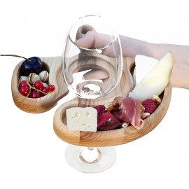 tenmore.eu Plato para aperitivos de vino con una sola mano ideal como regalo para gourmets - BIIR0E1Q