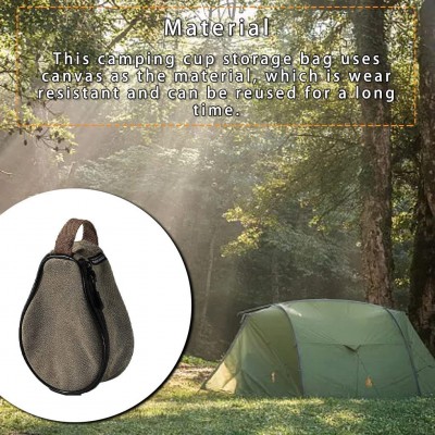 lopituwe Bolsa de almacenamiento para tazas de Camping con cremallera bolsas portátiles para botellas suministro de organización senderismo al aire libre mochilero viajes - LSQXSUB8