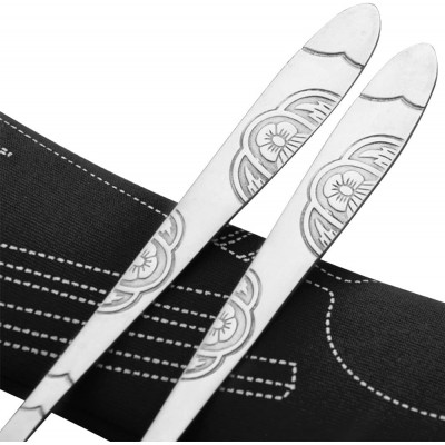 8 piezas Mostrada Conjuntos De Cuchillo Tenedor Cuchara Palillos SENHAI 2 Pack de vajilla con estuche e para viajar Picnic Excursionismoazul oscuro negro - EGHFRFQ5