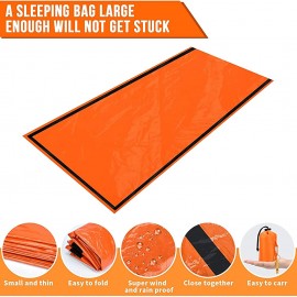 YYCFB Pack de 2 sacos de dormir térmicos impermeables de supervivencia para exteriores camping senderismo - OHUOOJXB