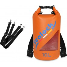 RETENA Waterproof Dry Bag 5L-20L Drybag Backpack with Adjustable Straps Waterproof Bag with Clear Window for Paddle Board Kayaking Canoeing Swimming Fishing Camping Color : Orange Size : 10L - TDXK323I
