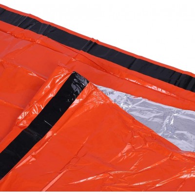 Vbestlife Saco de Dormir de Emergencia Saco de Dormir de Emergencia Reutilizable Térmico Impermeable Supervivencia Camping Viajes Naranja - KHQH7UY7