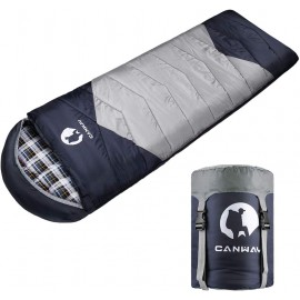 CANWAY Saco de Dormir con Capucha Impermeable con Bolsa de Compresión 3 Estaciones 2~29℃ para Viajes Camping Senderismo - TZEC0IK6