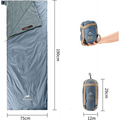 Naturehike Saco de Dormir Ligero portátil Comfort Impermeable con compresión del Saco de Dormir Ideal para los Viajes de Camping Senderismo y Actividades al Aire Libre Durante 3 Estaciones - OBMAO9FM