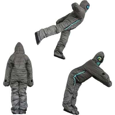 Saco de Dormir portátil humanoide Alien Ligero Cálido Tamaño Grande Todo Incluido Sacos de Dormir de Momia Acampar al Aire Libre Traje de esquí Abrigo de Hombre - SILDROJI