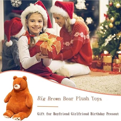 Ycdtop Brown Bear Plush Pillow,Giant Simulation Brown Bear Plush,Big Brown Bear Plush Toys Brown Bear Stuffed Animal,Gift for Boyfriend Girlfriend Birthday Present Size : 80cm 31.5in - TEGCJTJ8