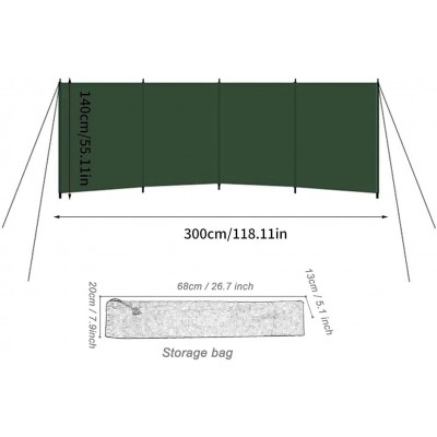 koncy Estufa De Camping Cortavientos Escudo De Privacidad De Playa Escudo De Privacidad para Acampar Al Aire Libre 300x140cm Color : Green - MRWMMXI7