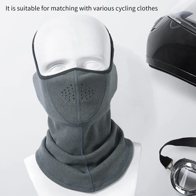 RIsxfh122 Bufanda de cabeza de equitación alta elástica térmica ciclismo Headgear Expose Eye Design para senderismo gris oscuro - BGBWS1VX