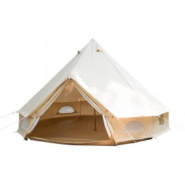 Tienda de campaña Tipo yurta para Acampar en Familia al Aire Libre Tienda de campaña Impermeable con Orificio para Estufa Tienda de campaña Tipi piramidal para Acampar en Suelo, - JXZEY9UI