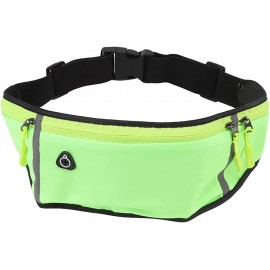 Bolsa de cintura de fitness para correr con tres compartimentos de almacenamiento diseño de agujero para auriculares para correr ciclismo senderismo - LXHAGO7O