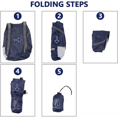 Feibmir 2 mochilas ultra ligeras plegables resistentes al agua mochilas mochilas plegables para hombres mujeres niños viajes camping escalada ciclismo - DSBEHVPB